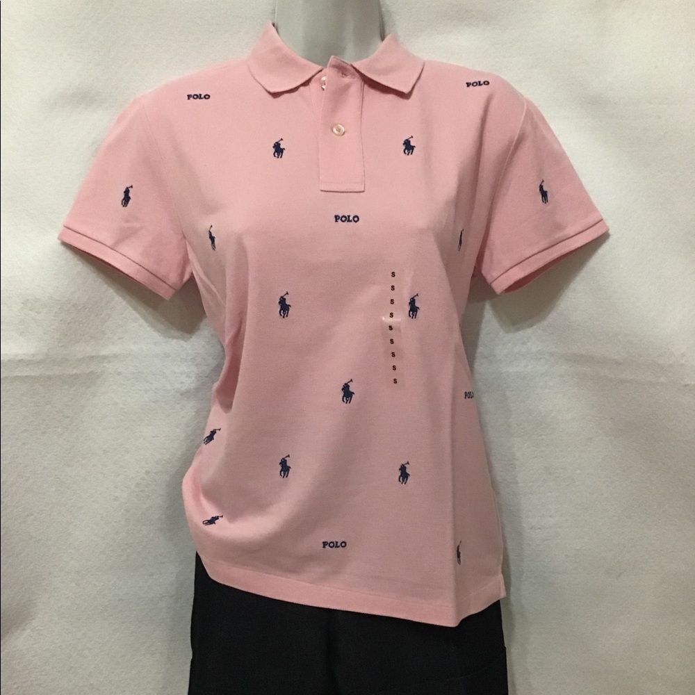 NWT POLO RALPH LAUREN WOMENS ALL OVER PONY SHIRT